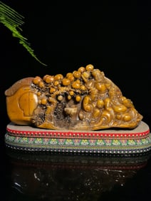 An Exquisite Tianhuang Stone Figure Seal,with Poem