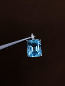 6Ctw Natural Aquamarine Necklace
