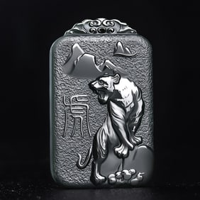 An Exquisite Cyan jade Statue of Bodhisattva Pendant