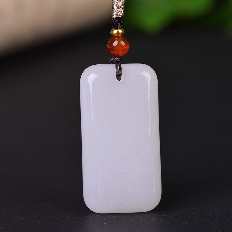 An Exquisite White Jade Pendant: An Exquisite White Jade Pendant,Size:0.8inx1.7in 白玉挂件