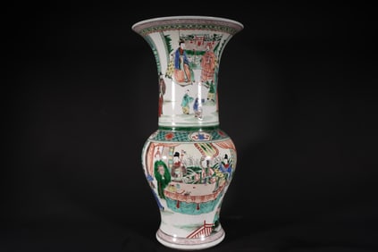 An Exquisite Wucai Character and Story Pattern Vase