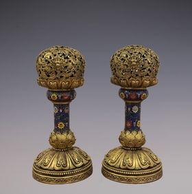 An Exquisite Cloisonne Lotus Pattern Ornament