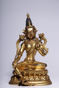 An Exquisite Gilt Bronze Statue of Tara