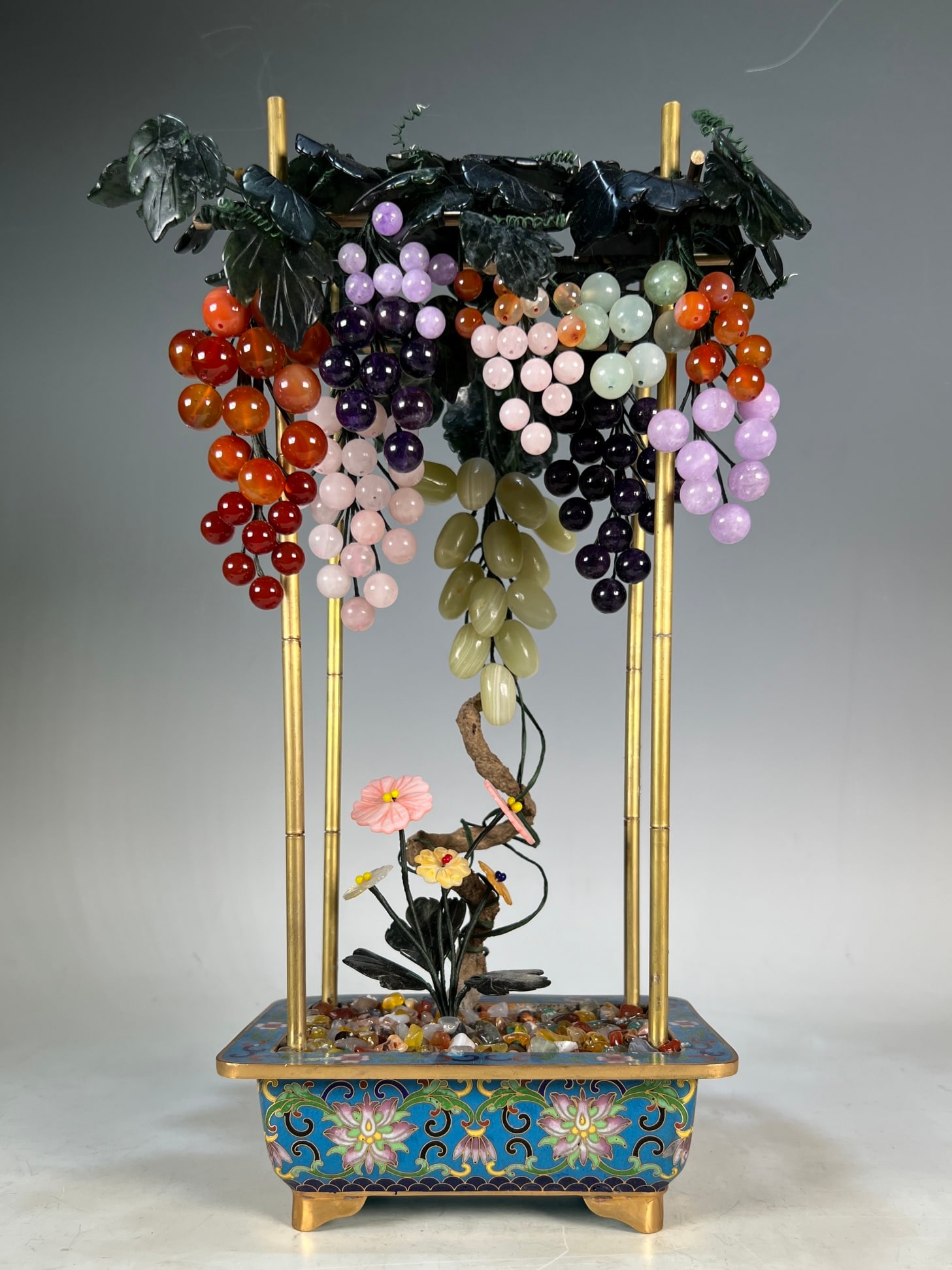 An Exquisite Cloisonne Inlaid Gems Bonsai (1 of 9)
