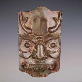 An Exquisite Bronze Beast-Face Pattern Ornament