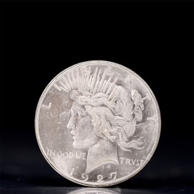 Liberty In God We Trust 1927 Sterling Silver One Dollar Coin