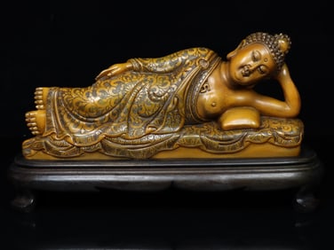 An Exquisite Tianhuang Stone Buddha Statue Ornament
