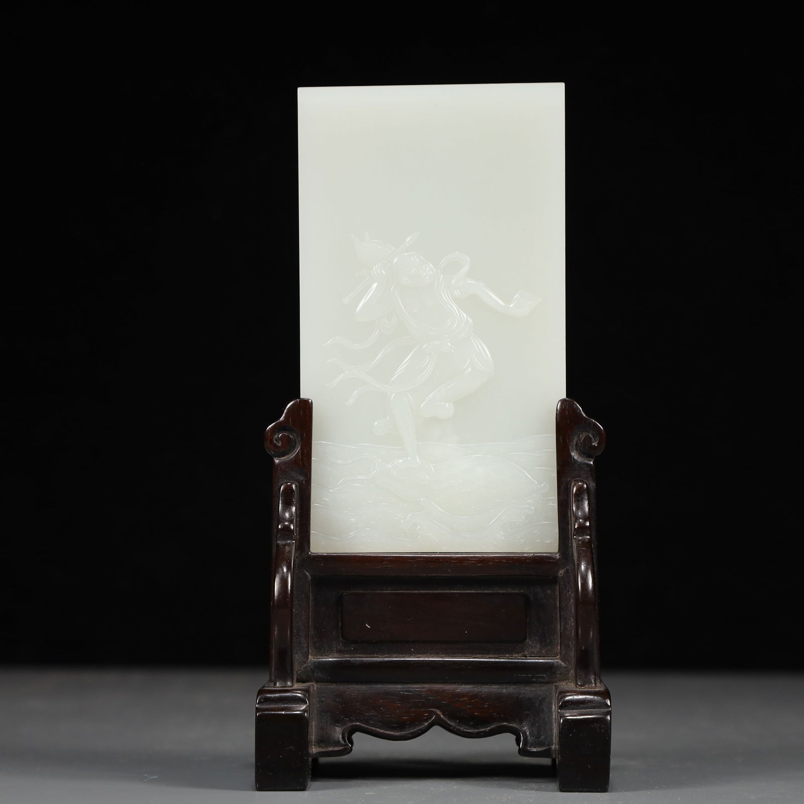 A Exquisite White Jade Figures Pattern Screen Ornament (1 of 7)