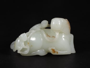An Exquisite White Jade Horse Ornament