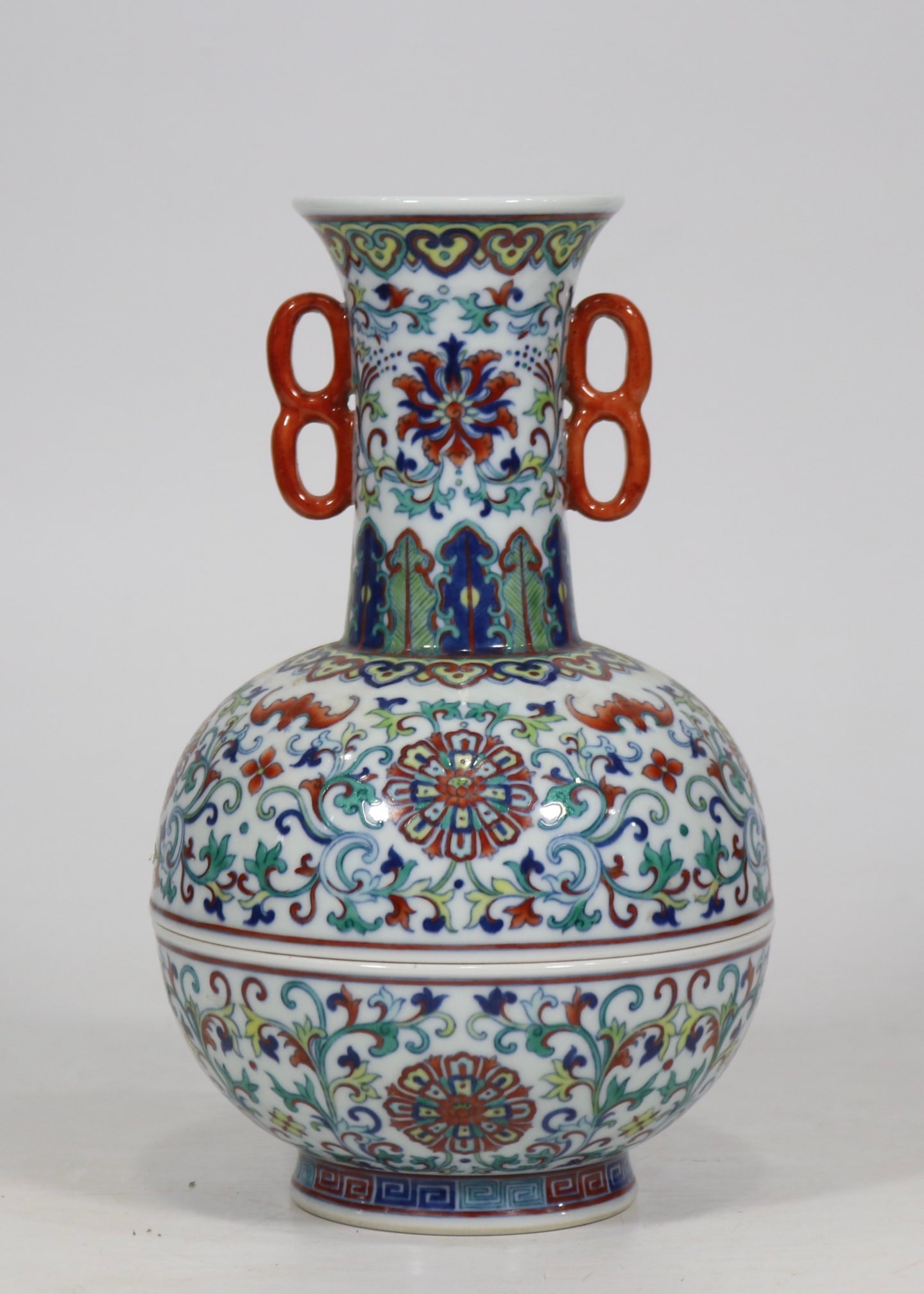 An Exquisite Doucai Lotus Pattern Double-Ears Vase (1 of 9)
