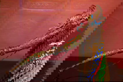 An Exquisite Bronze Inlaid Gems Ornament