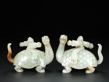 An Exquisite White Jade Turtle Ornament