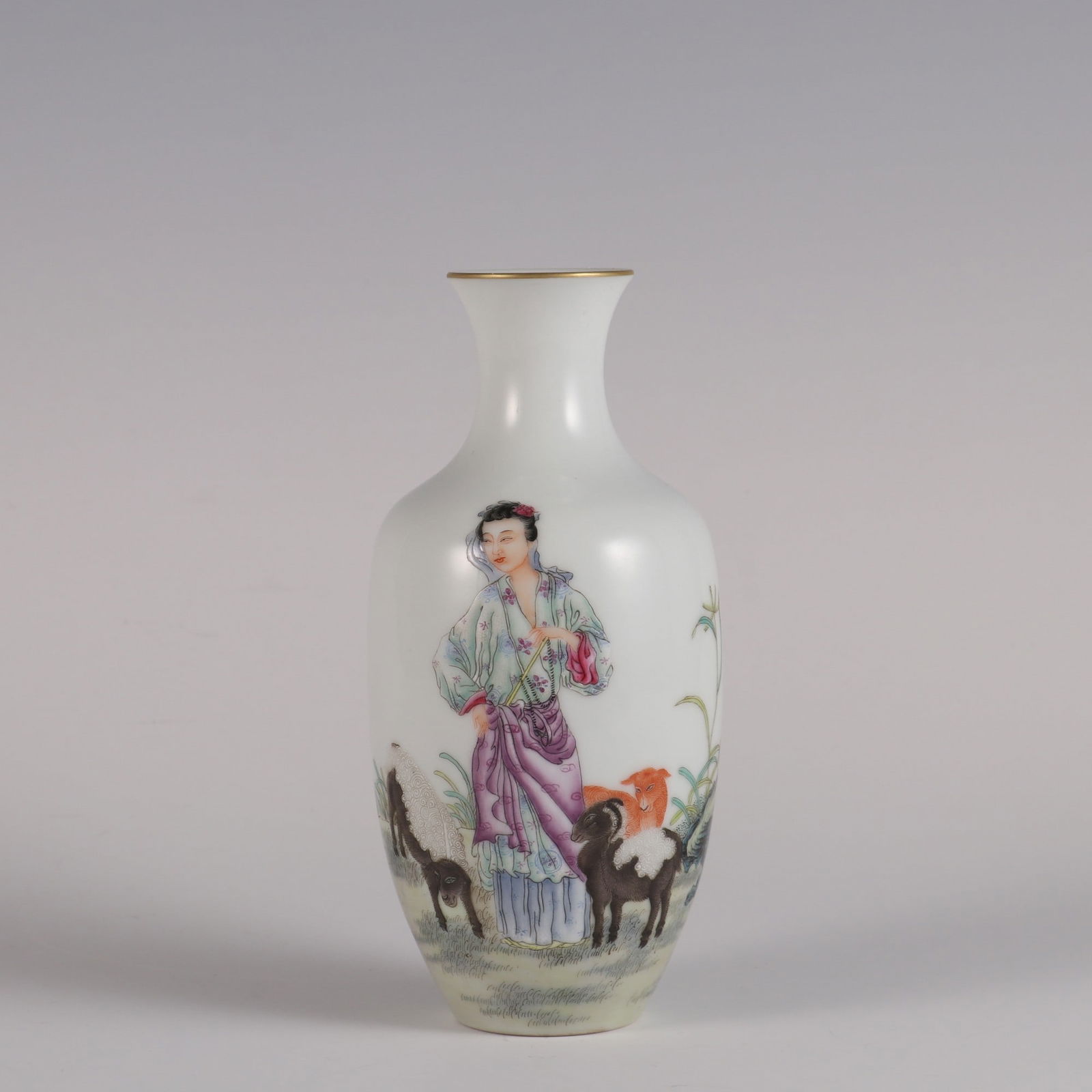 An Exquisite Enamel Character and Story Pattern with poem Vase (1 of 10)