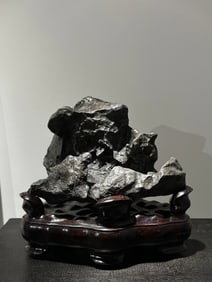 An Exquisite Lingbi Stone Rockery Ornament