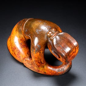 An Exquisite White Jade Figure Ornament