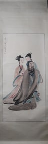 A Chinese Vertical Scroll Ink Painting of Figure on Paper