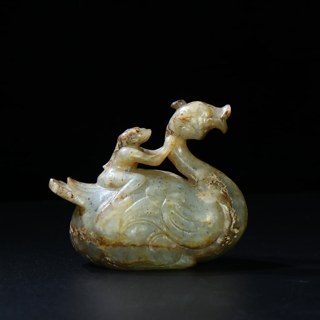A Exquisiten Hotan Jade Goose Handheld ornament (1 of 9)