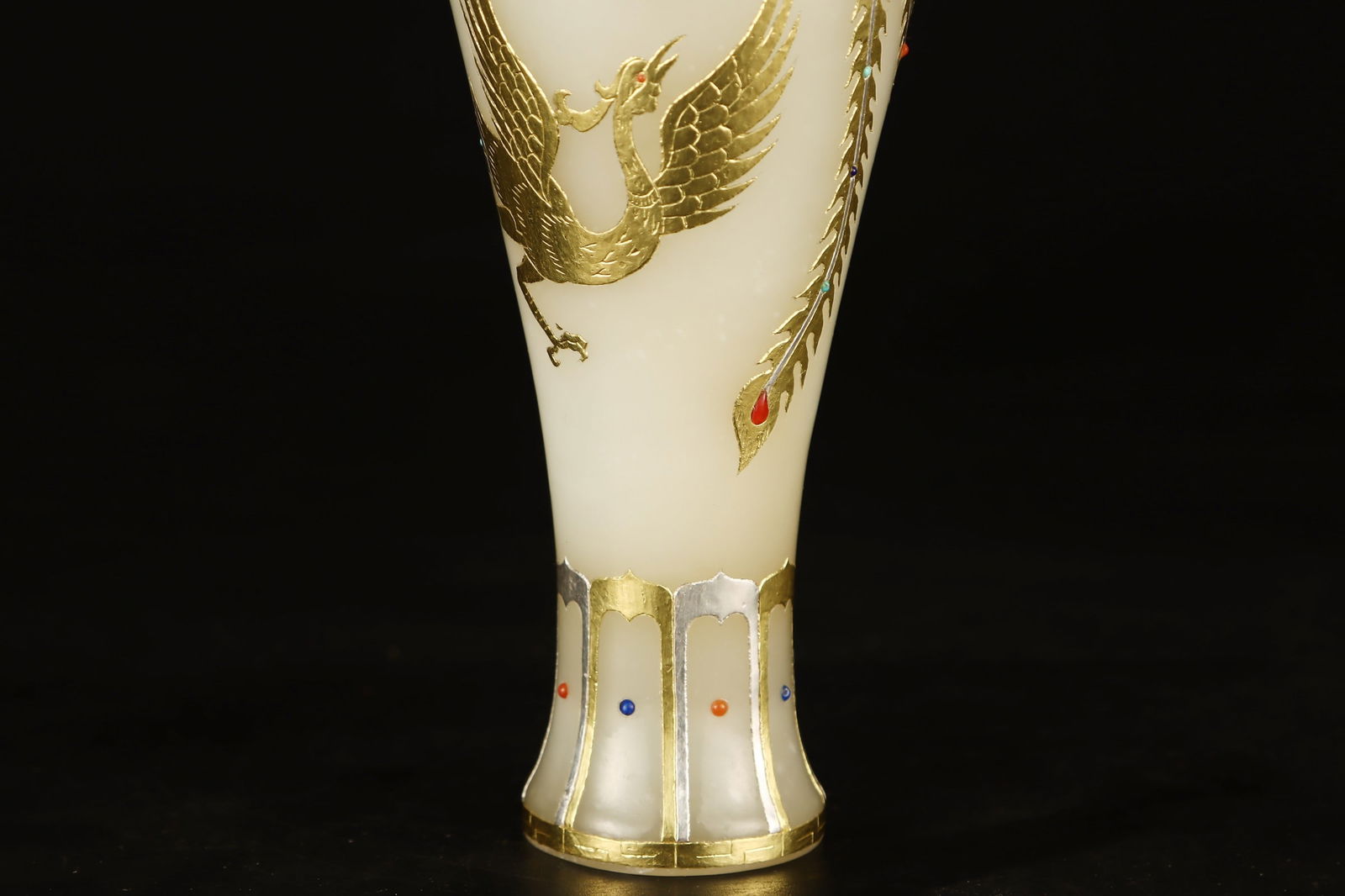 Hetian Jade Phoenix Pattern Vase - 6