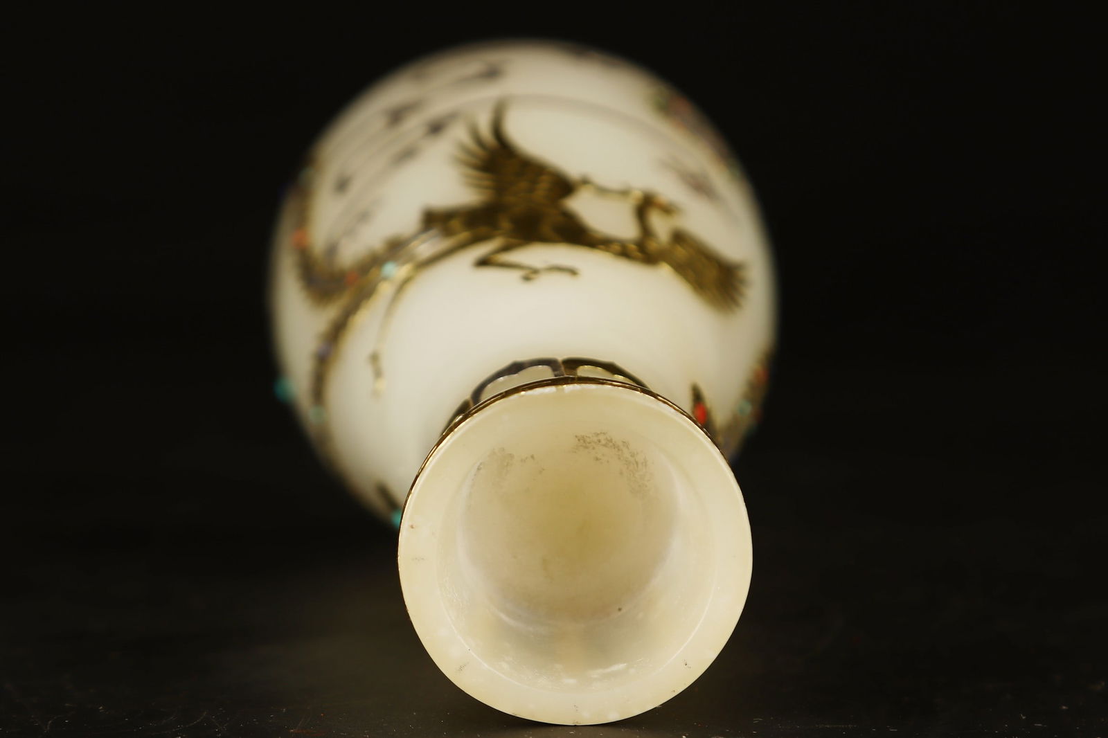 Hetian Jade Phoenix Pattern Vase - 8