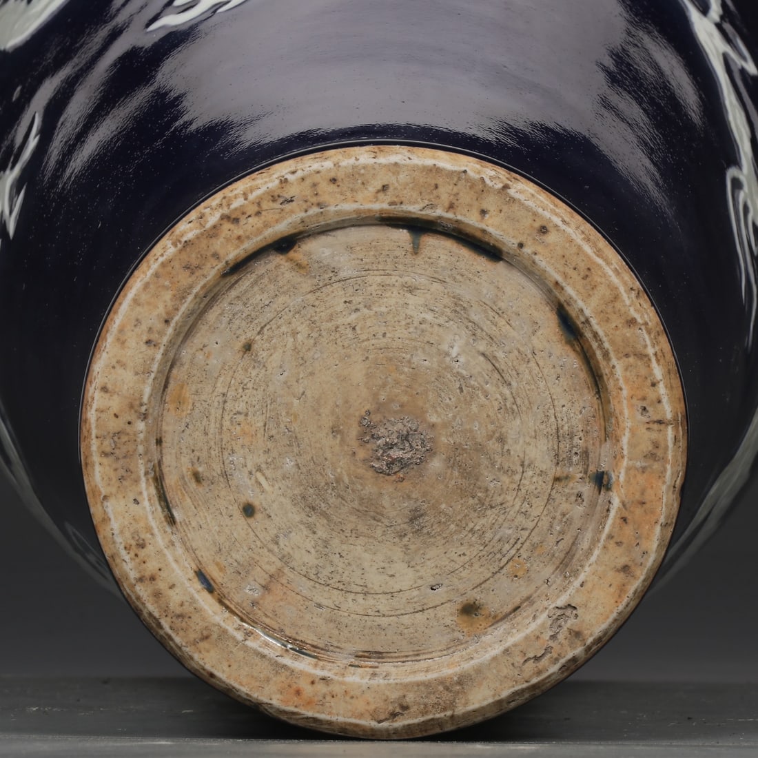 A Exquisite Ji Blue Glazed Dragon Pattern Vase - 8