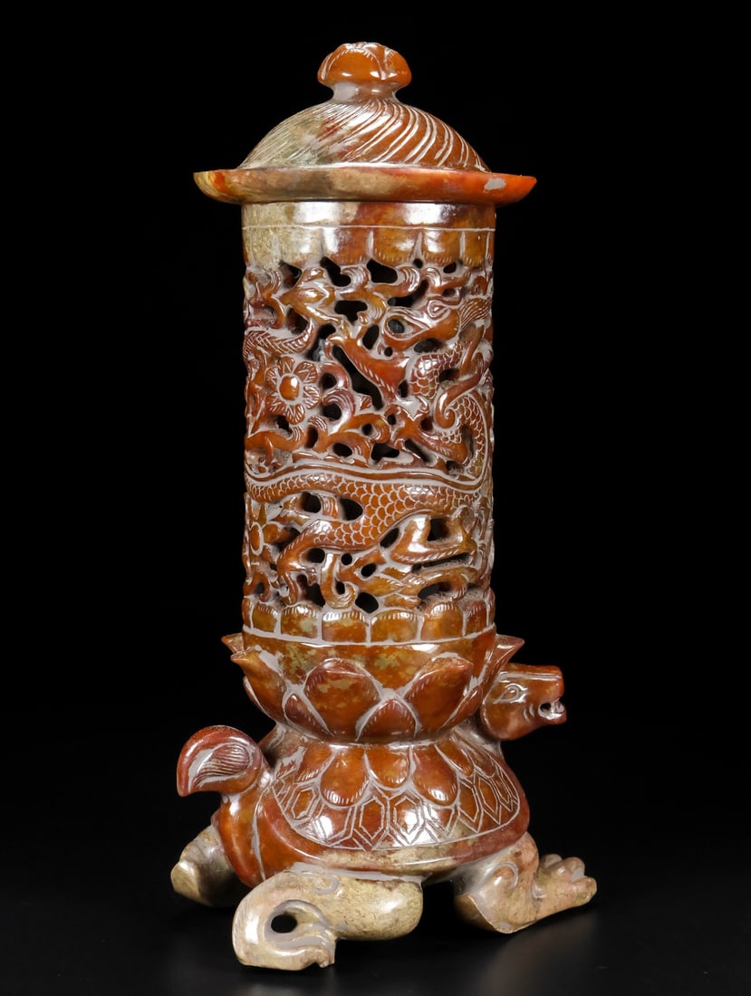 A Rare Hetian Jade Incense Diffuser - 3
