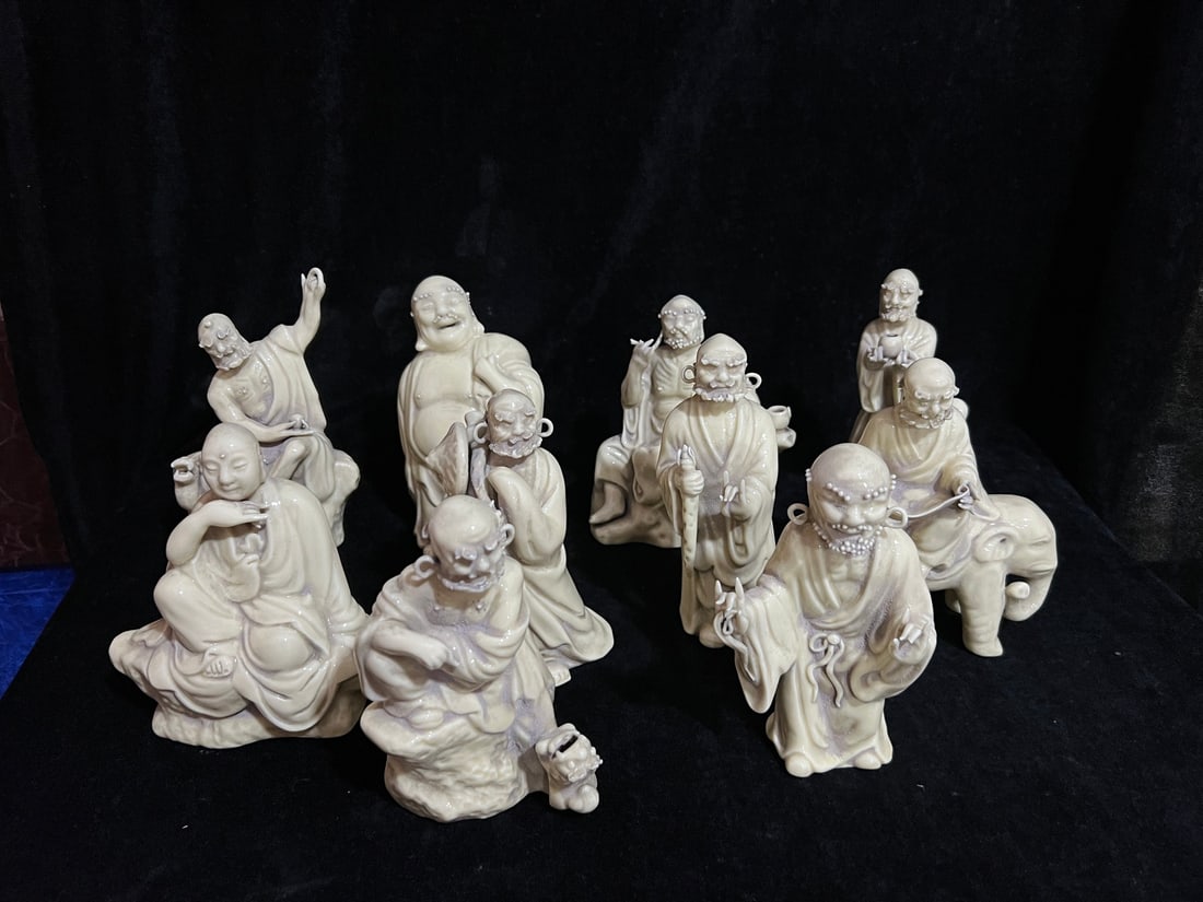 A Set of Exquisite Blan De Chine Arhat Ornament (1 of 6)