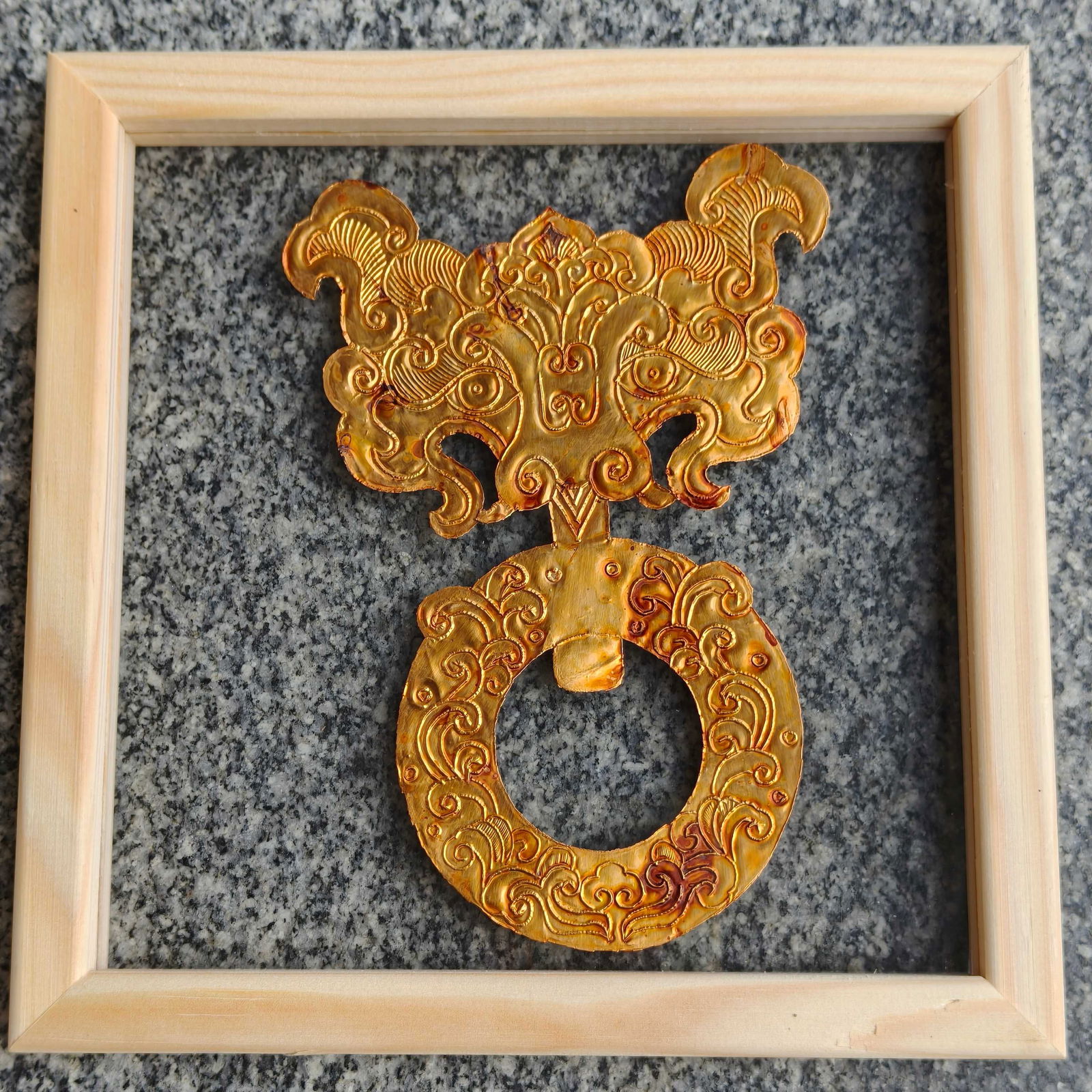 A Exquisite Bronze Gilt Auspicious Beast Pattern Gold Leaf - 4