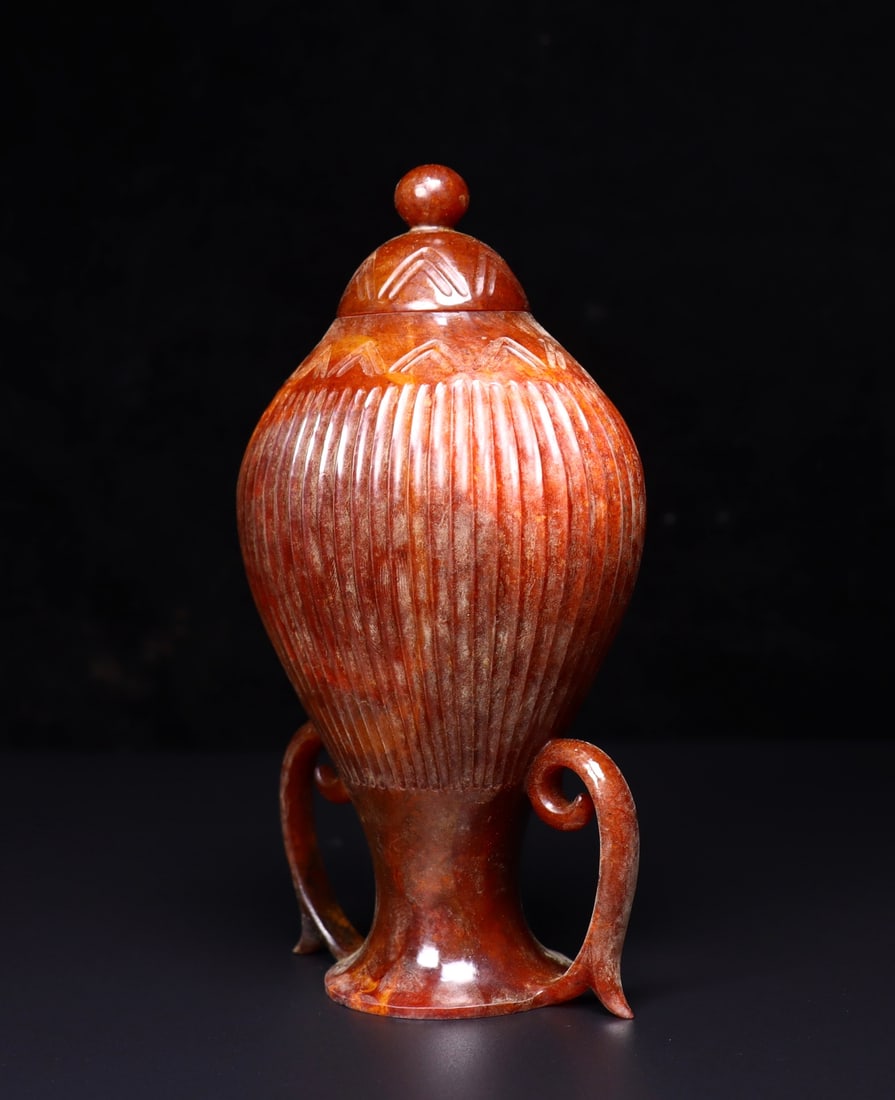 A Exquisite Hetian Jade Vase - 4