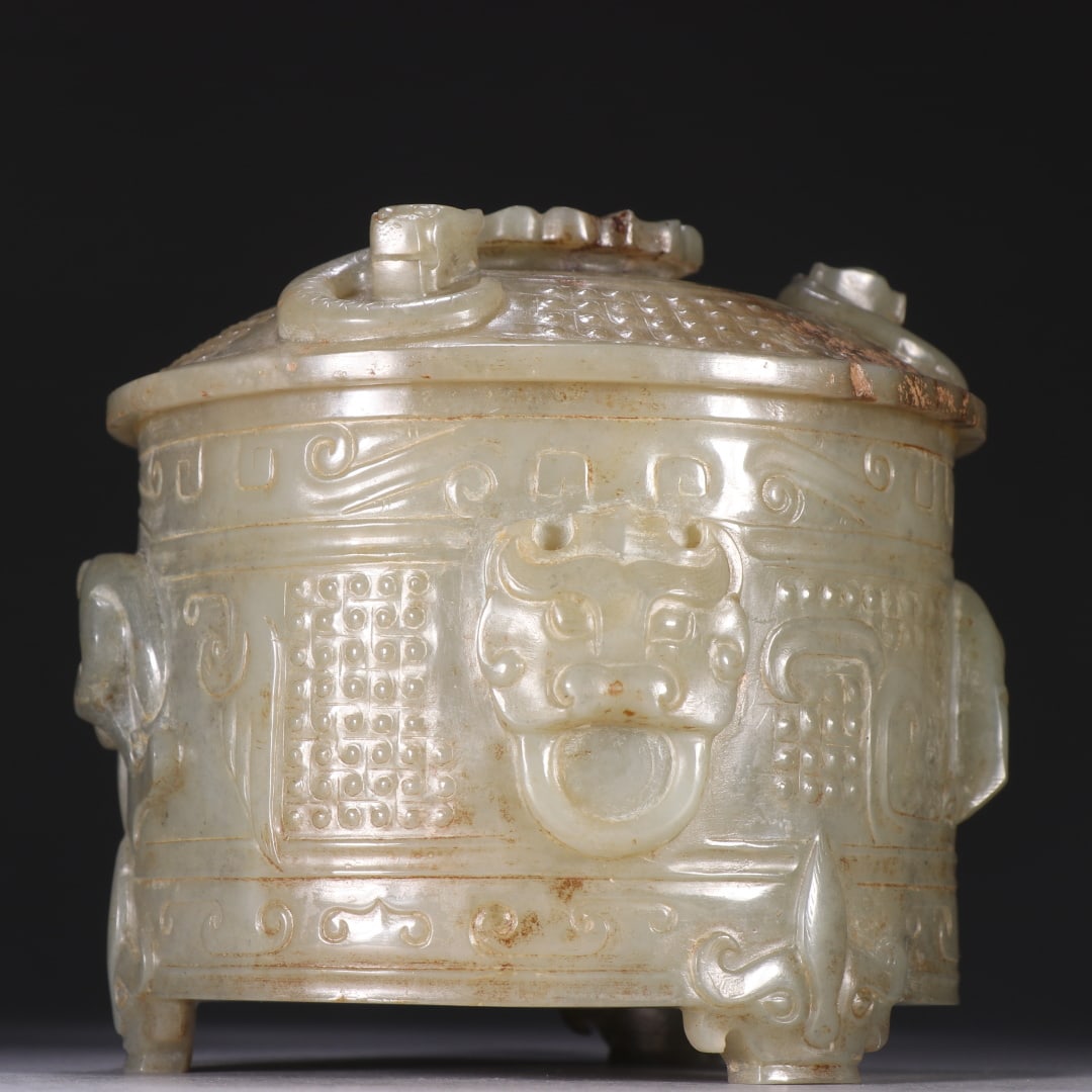 A Exquisite Gaogu Jade Dragon Pattern Jar - 7