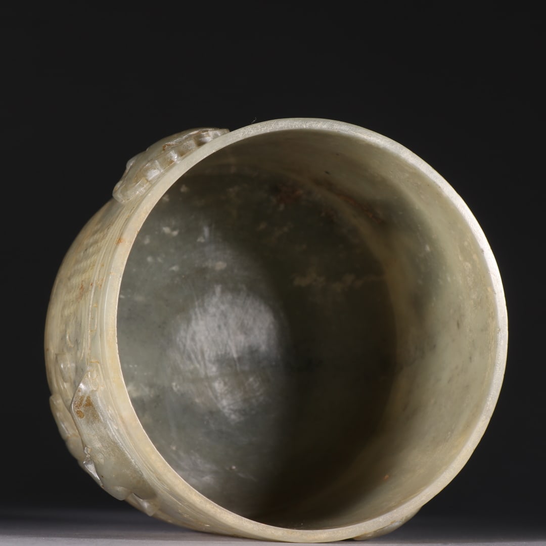 A Exquisite Gaogu Jade Dragon Pattern Jar - 8