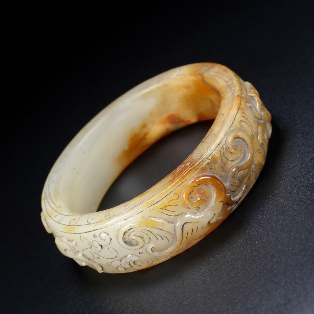 A Rare Hetian Jade Bracelets - 3