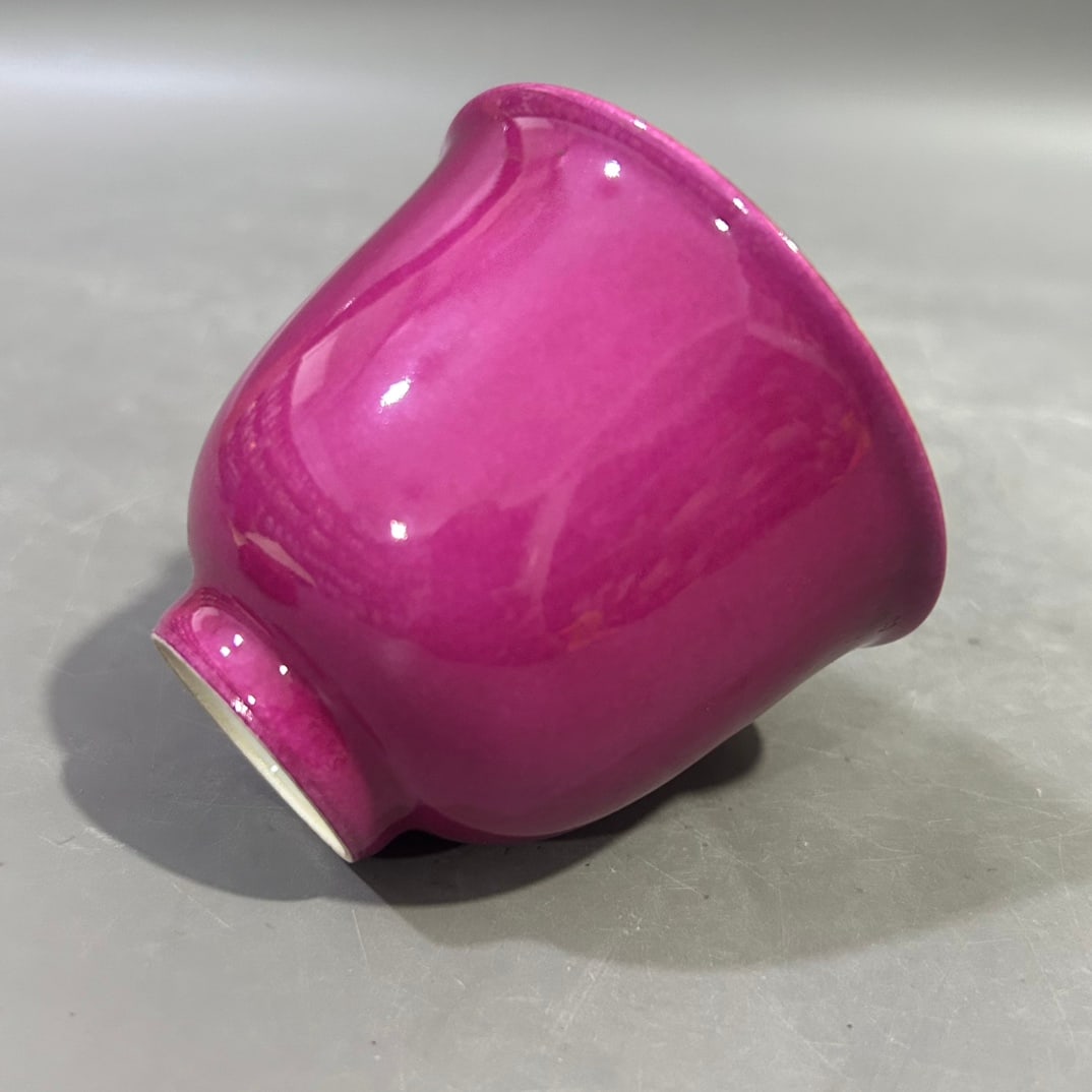 A pair of Exquisite Ruby Red-Glazed Cup - 5