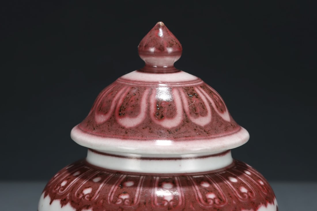 A Exquisite Underglaze-Red Flower Pattern Jar - 5