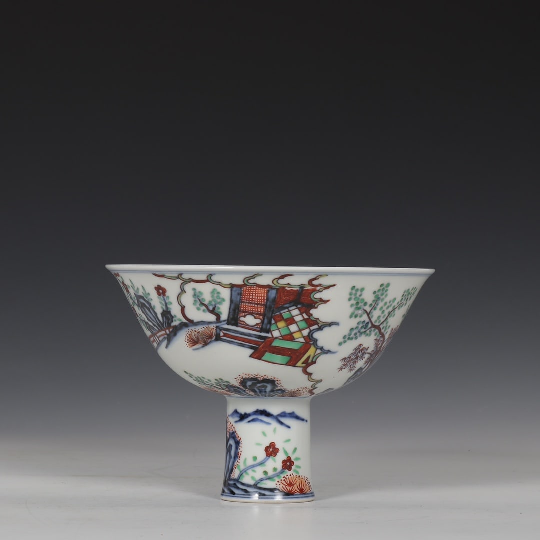 A Exquisite Wucai Figure Pattern Cup - 7
