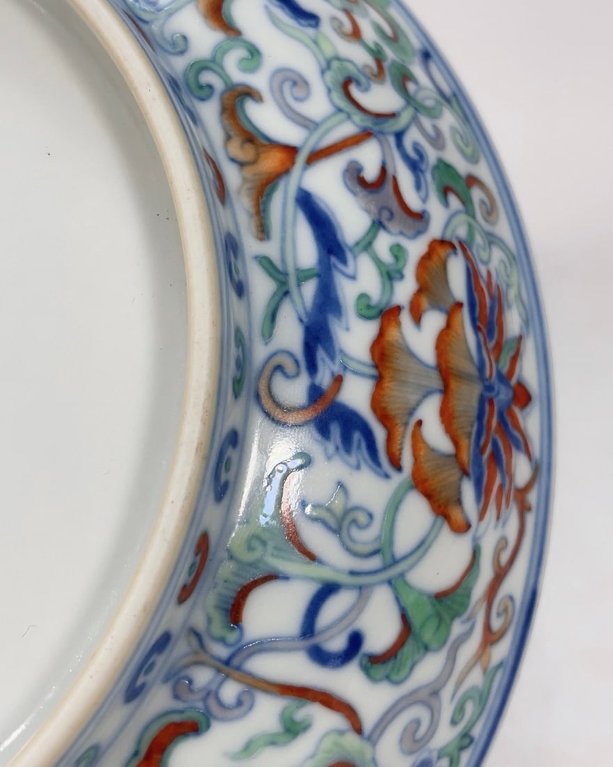A Exquisite Doucai Phoenix Pattern Plate - 5