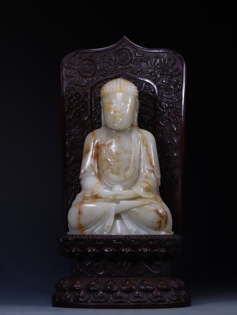 A Exquisite Hetian Jade Sakyamuni Buddha Ornament (1 of 9)