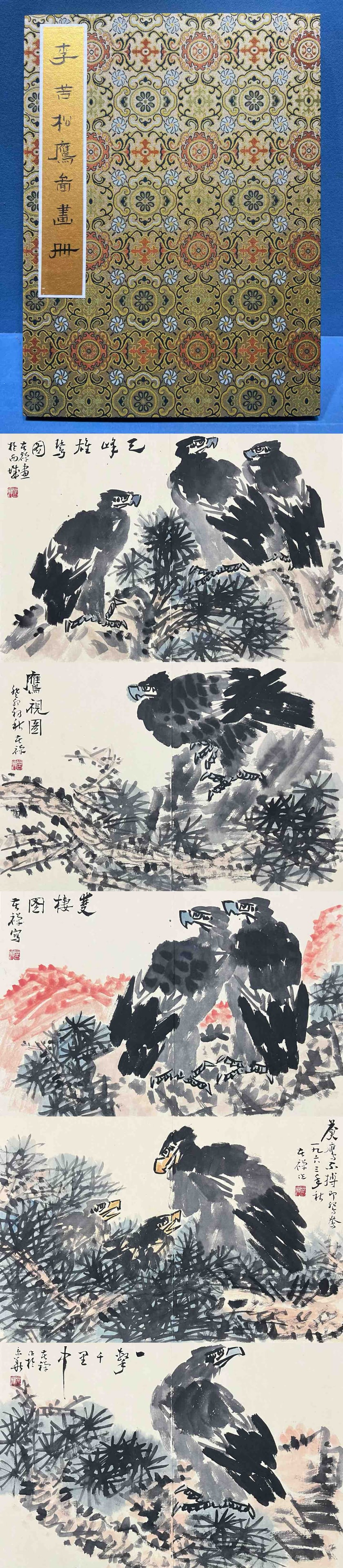 A Set of Chinese Ink Eagle Painting Album on Paper (1 of 18)