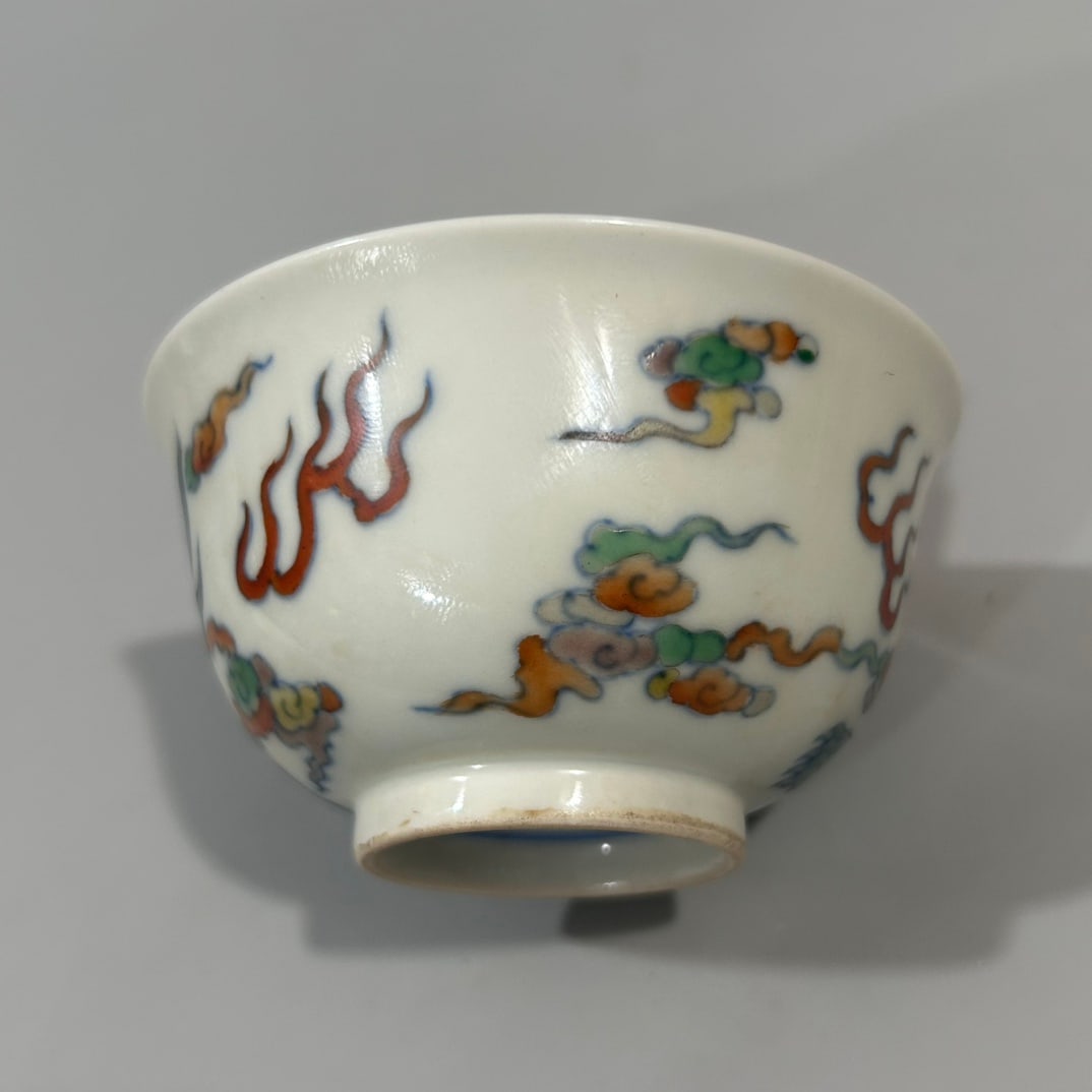 A Exquisite Doucai Lion Pattern Cup - 4
