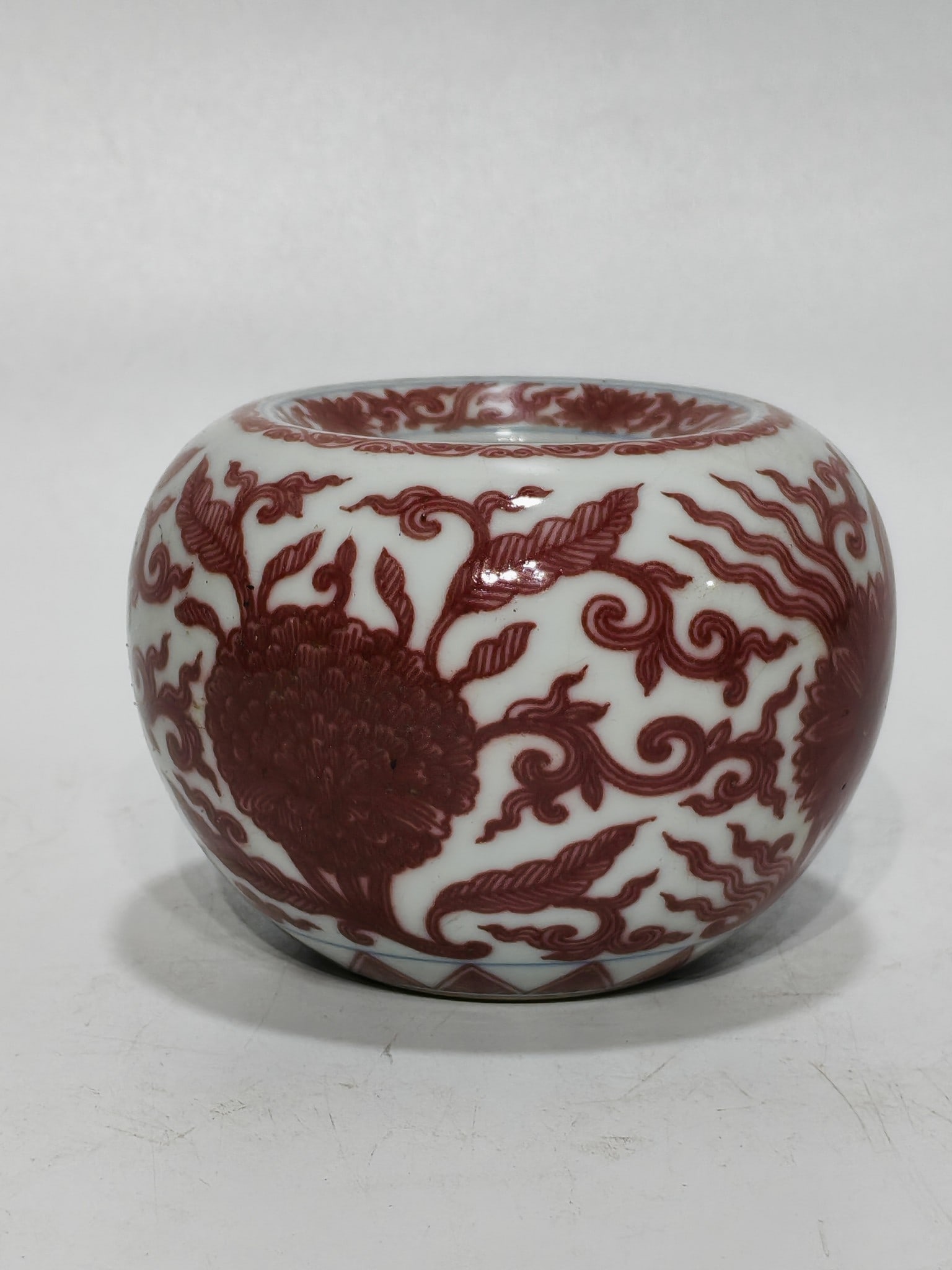 A Exquisite Underglaze-Red Lotus Pattern Vase (1 of 12)