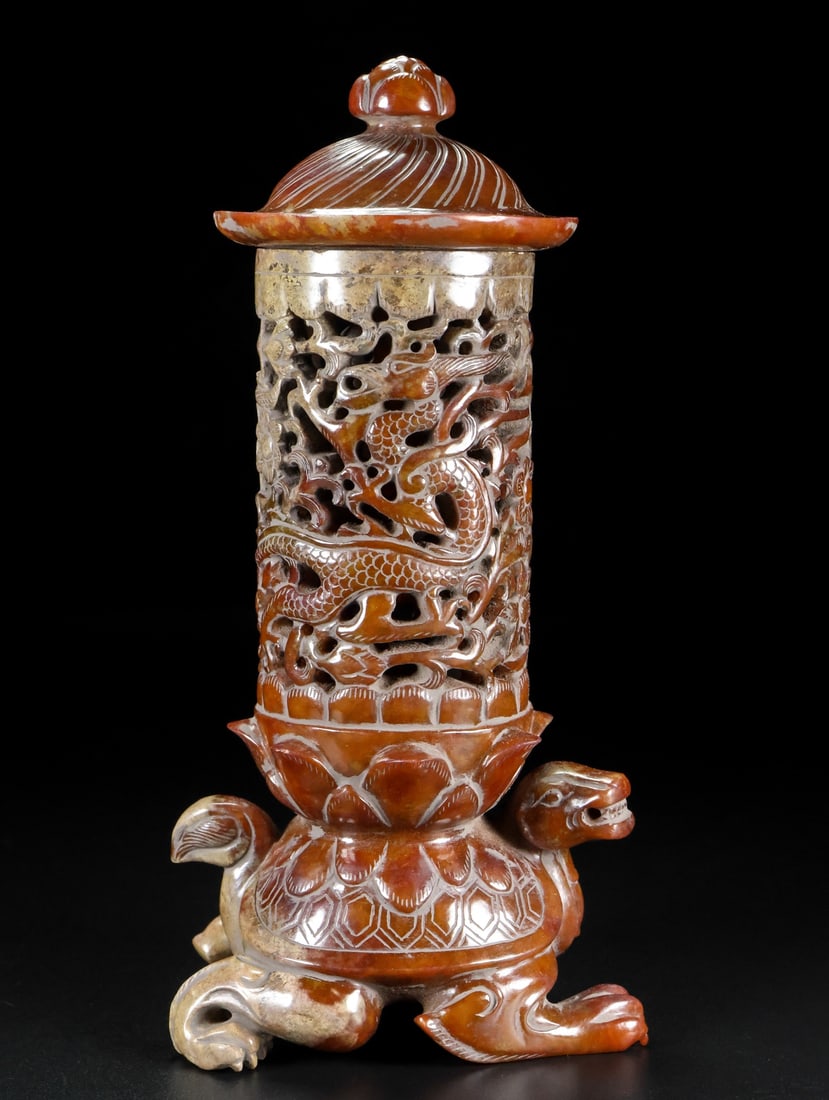 A Exquisite Hotan Jade Turtle-Shaped Censer: A Exquisite Hotan Jade Turtle-Shaped Censer,Han Dynasty, China 和田玉龟形熏,中国汉代