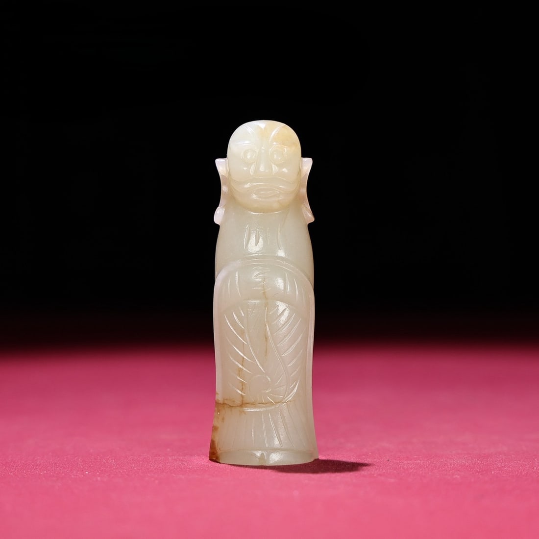 A Exquisite Hetian Jade Buddha Statue Handheld Ornament: A Exquisite Hetian Jade Buddha Statue Handheld Ornament,Han Dynasty, China,Size:2.9inx0.9inx0.7in,Weight:55g 和田玉佛像手把件,中国汉&#