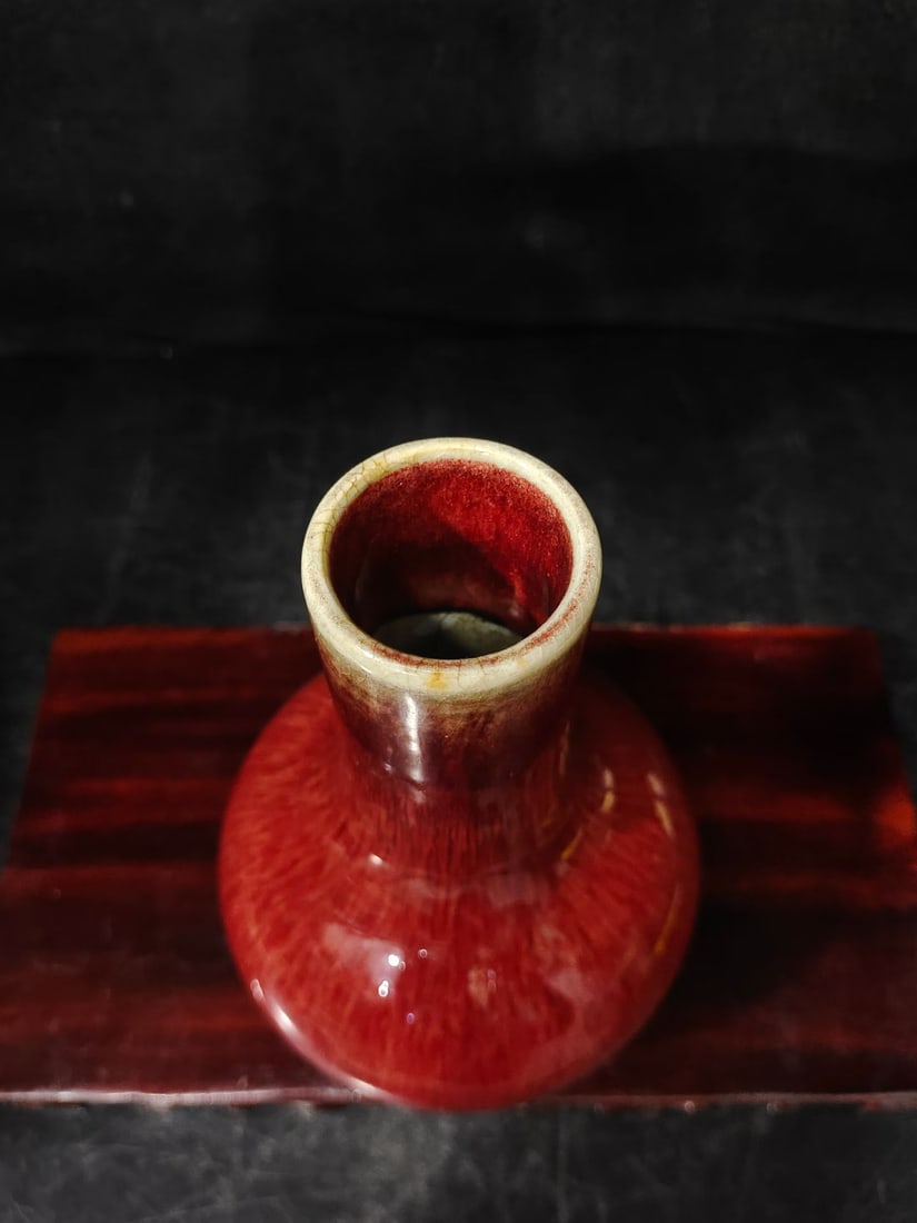 A Exquisite Red Glaze Vase - 5