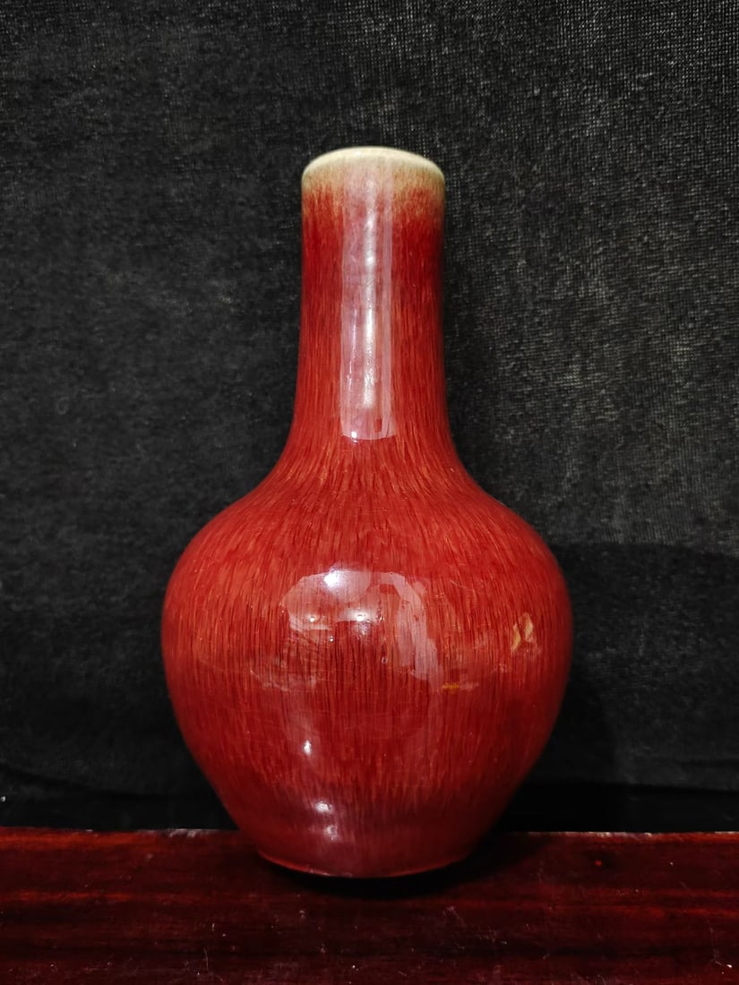 A Exquisite Red Glaze Vase - 8