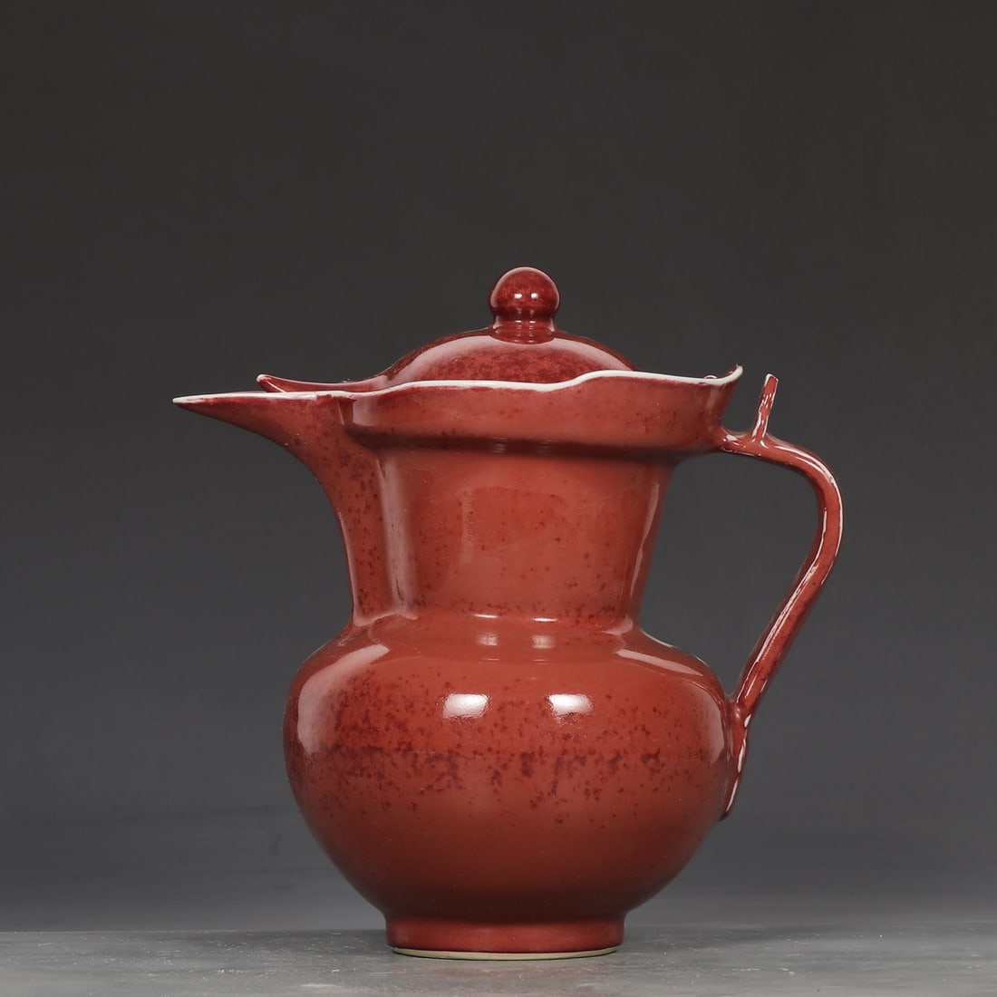 A Exquisite Gem-Red Glazed Ewer - 2