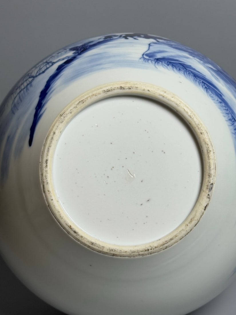 A Exquisite Blue and White Landscape Pattern Vase - 7