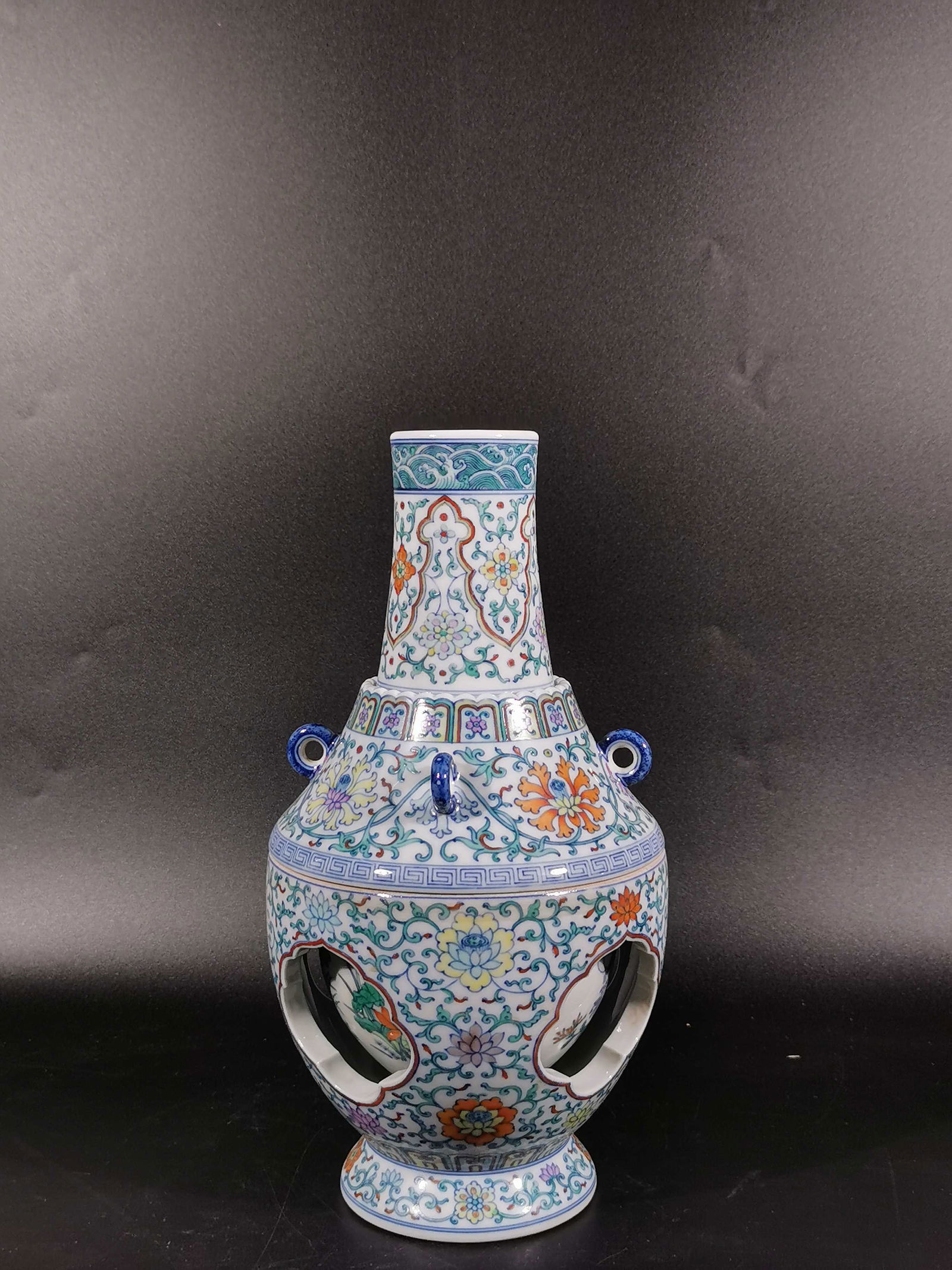 A Exquisite Blue and White Doucai Lotus Pattern Vase (1 of 7)