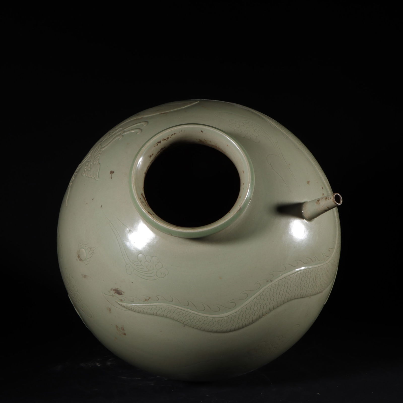 A Exquisite Celadon Dragon Pattern Jar - 7