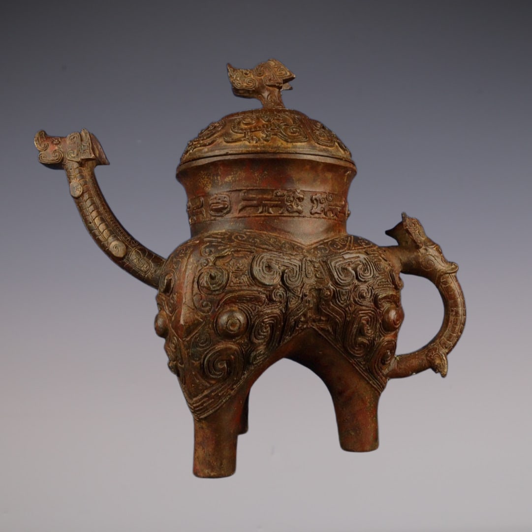 An Exquisite Bronze Tripod Ewer (1 of 9)