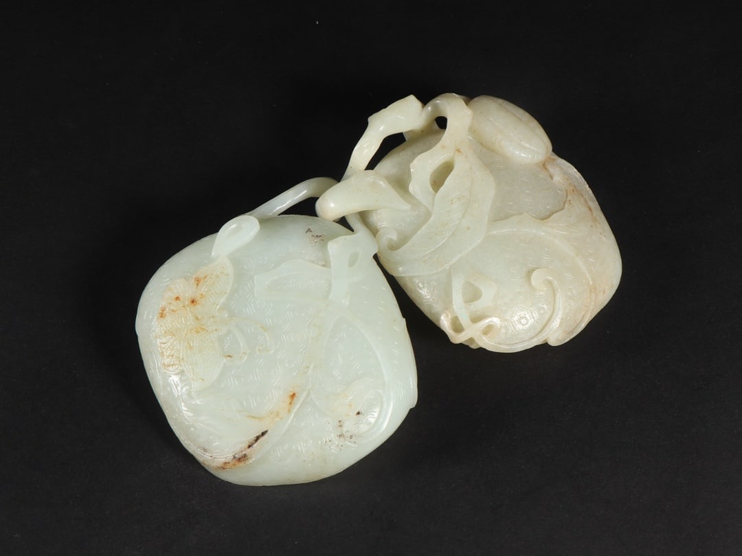 An Exquisite White Jade Melon and Fruit Pattern Box - 6