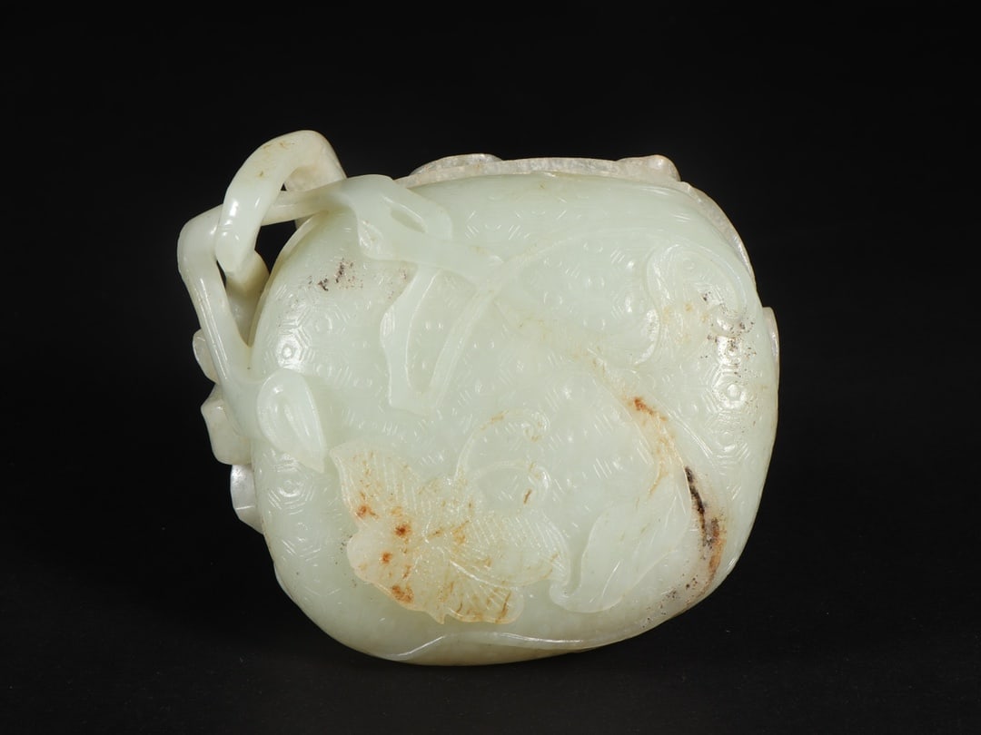 An Exquisite White Jade Melon and Fruit Pattern Box - 7